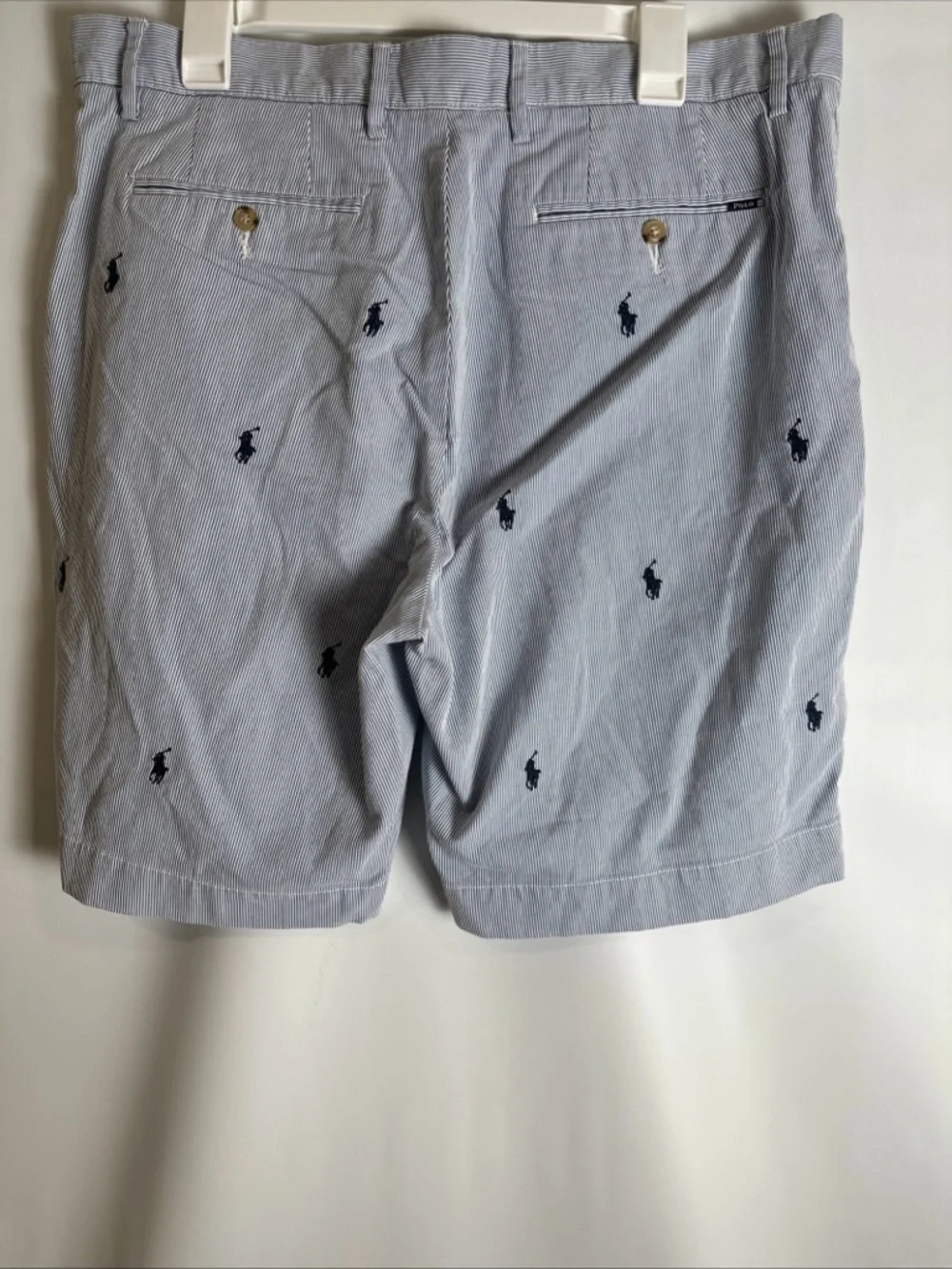 Ralph Lauren Light Blue Embroidered Pony Men’s Flat-Front Shorts